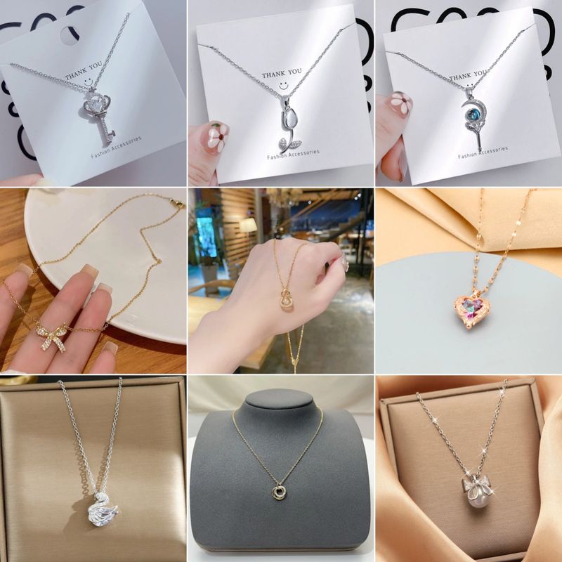 Japanese Korean Style Titanium Steel Necklace For Women, Versatile Niche Design, High-end And Light Luxury, Collarbone_voghion.com