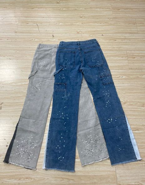 Men's Clothing Denim Overalls Elastic Patch Jeans_voghion.com