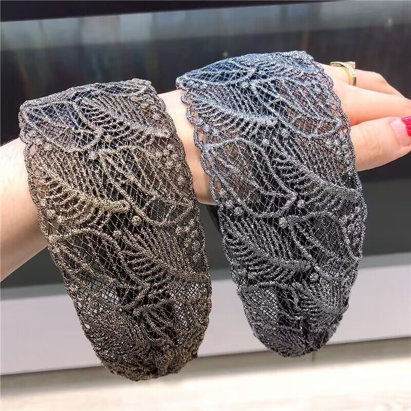 Fasce da donna corte a bordi larghi, mascherine bianche, fasce a pressione, fermagli antiscivolo, accessori per capelli, copricapo_voghion.com