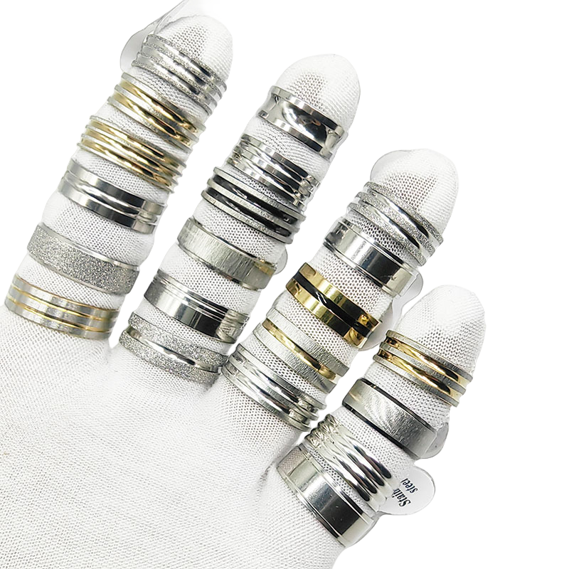 2025 Neuheiten 20 teile/los Fabrik Großhandel Hot Mix Stil Einfache Edelstahl Finger Männer Frauen Neue Geschenke Schmuck Bar Breite Joint_voghion.com