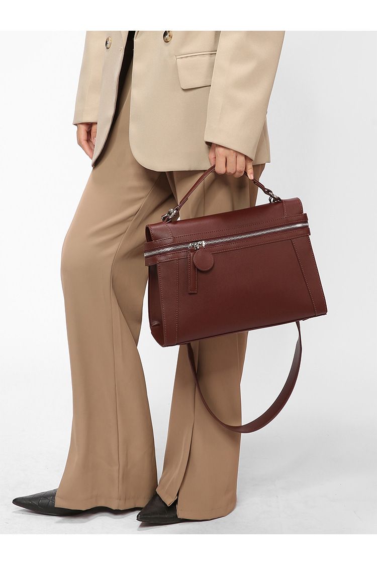 Bolsa carteiro feminina, bolsa de nicho de alta qualidade, portátil, retrô, versátil, de ombro único, bolsa mensageiro feminina, outono e inverno, pequena praça_voghion.com