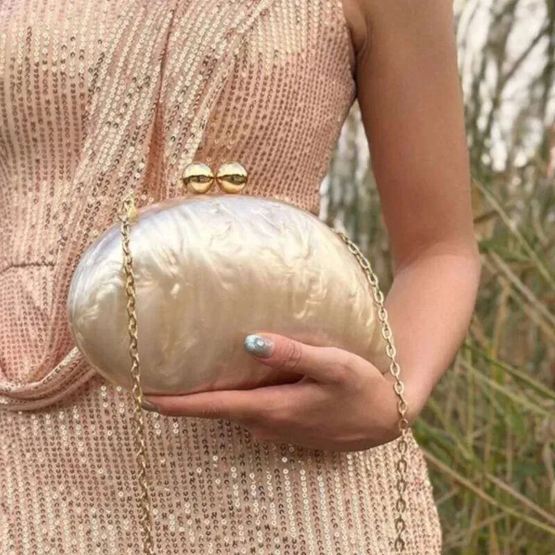 Designer Bags Evening Clutch Women Dia Round Acrylic Handle Trapezoidal Purses And Handbag Wedding Party Bag_voghion.com