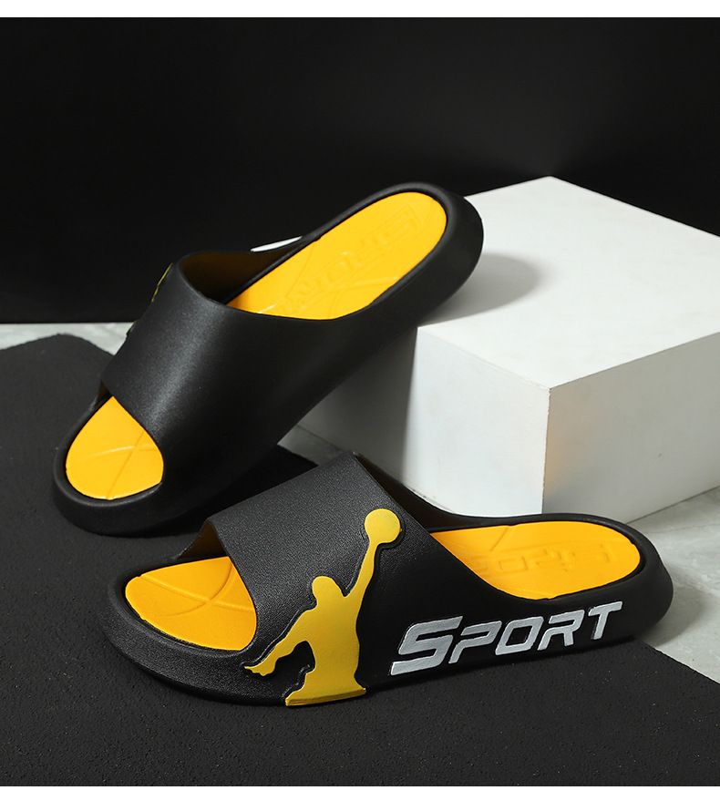 Sporttofflor för män för utomhusbruk på sommaren Baskettofflor med tjocka sulor._voghion.com
