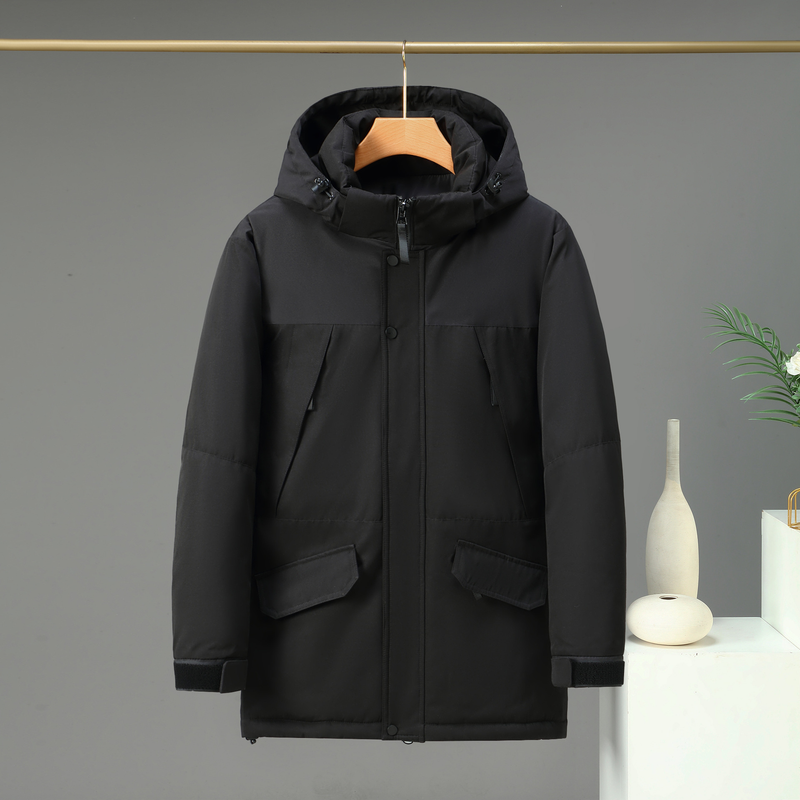 Giacca da lavoro invernale da uomo in piumino di cotone, nuova giacca di cotone casual di media lunghezza ispessita di marca alla moda_voghion.com