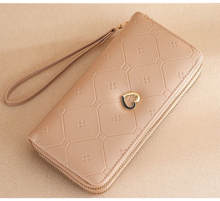 Damen Handtasche Umhängetasche Geldbörse Mädchen Lange Doppelreißverschluss Geldbörse Mode Große Kapazität Handtasche Frauen_voghion.com