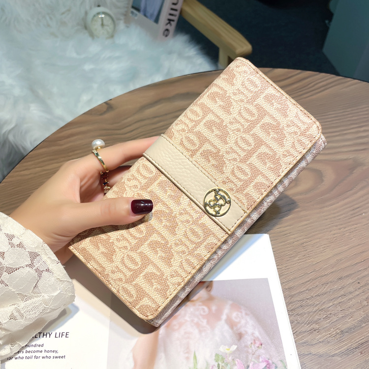 Purse Wallet Clutch Bag Women's Long Purse Women's Simple Large Capacity Wallet New Function Card Bag Temperament Handbag Handbag Color Contrast_voghion.com