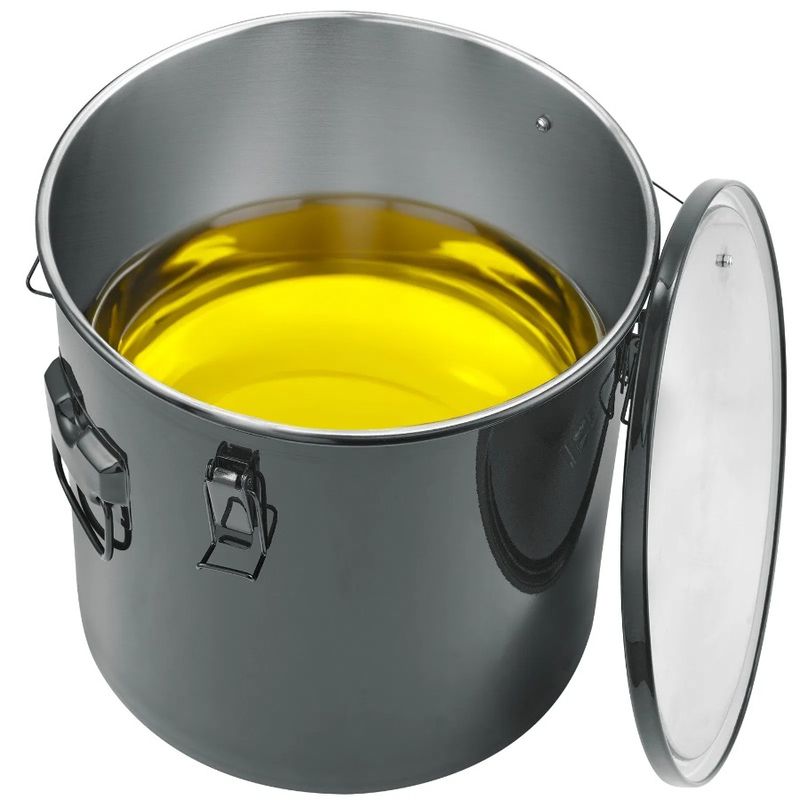Bucket 10 Disposal Bucket Oil Steel Caddy Gal Fryer With Container Coating RustProof Transport Oil Grease Oil Stainless Fryer_voghion.com