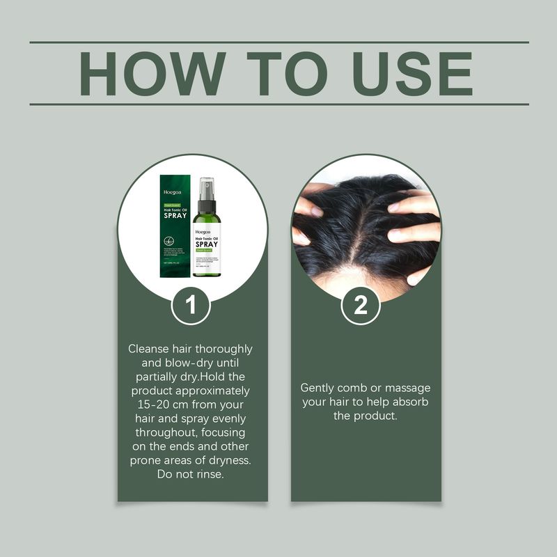 Hoegoa Essential Oil Moisturizes Cares For Scalp, Hydrates And Strengthens Hair, Silky Smooth Hair Care Spray_voghion.com