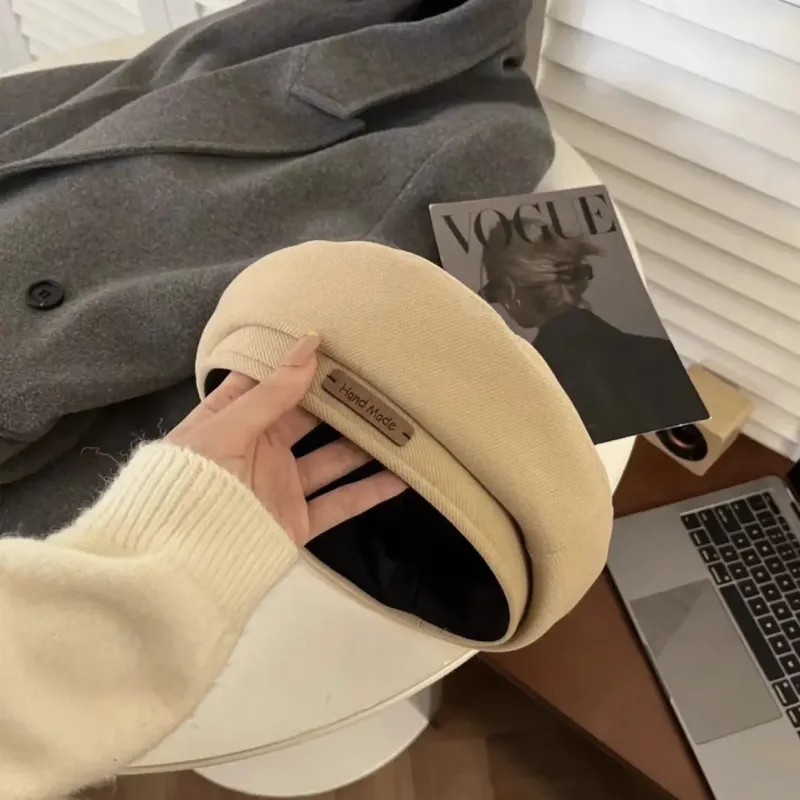 Heißer Verkauf Retro Einfarbig für Frauen Herbst Winter Britischen Maler Künstler Caps Damen Elegante Achteckige Panama Baskenmütze Hüte_voghion.com