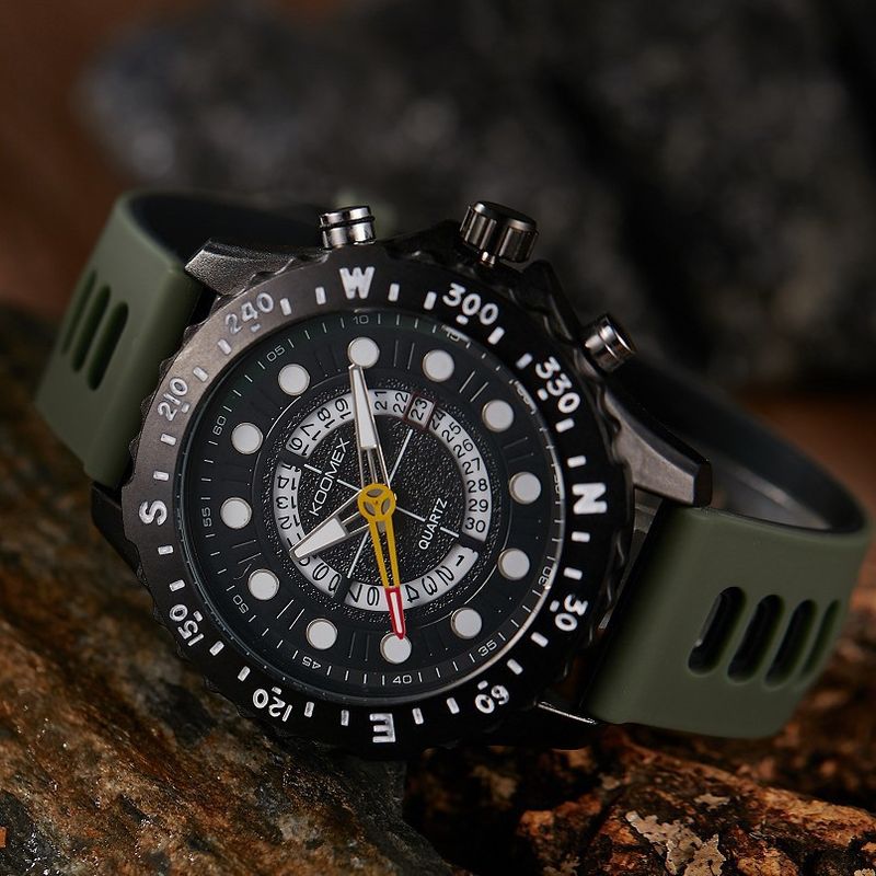 Rubber Strap Hot-Selling Quartz Watch For Men With Luminous Sports Features_voghion.com