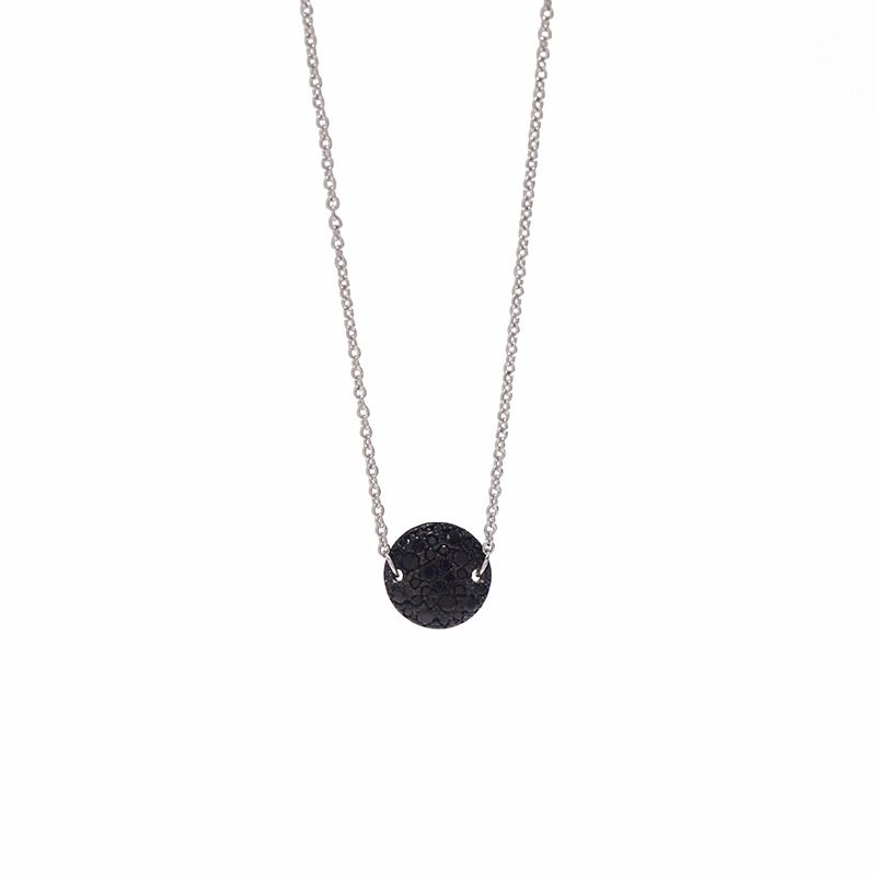 Collier court en diamant rond pour femme, bijou de style médiéval, style luxueux, pierres précieuses, couleur magnifique, style champignon, style rétro simple_voghion.com