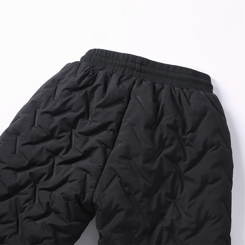 "Men's Fleece-Lined Winter Pants – Thickened Polyester Thermal Joggers With Elastic Waist (Black, M-5XL)"_voghion.com