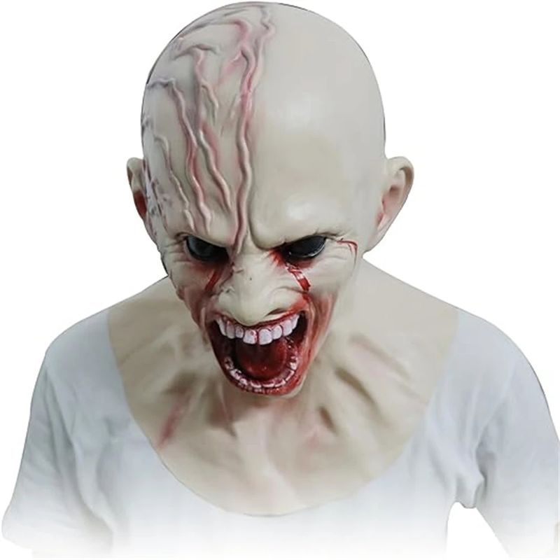 Zombie Mask Creepy Halloween Props Scary Realistic Face Mask Adult Party Cosplay Costume Props Horror Infected Zombie Masks_voghion.com