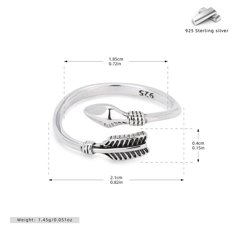 Nuovo anello in argento puro, sexy, semplice, regolabile, aperto, dal design unico_voghion.com