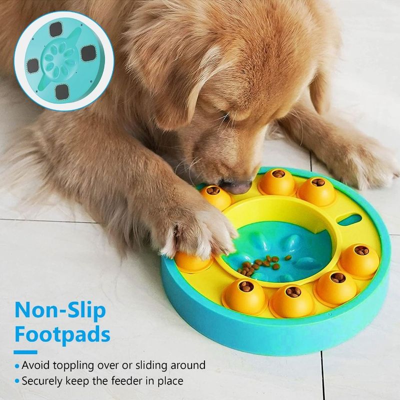 Slow Dog Treat Puzzle Toy Bowl Food Feeding Dog Toy Interactive Feeder Dispensing_voghion.com
