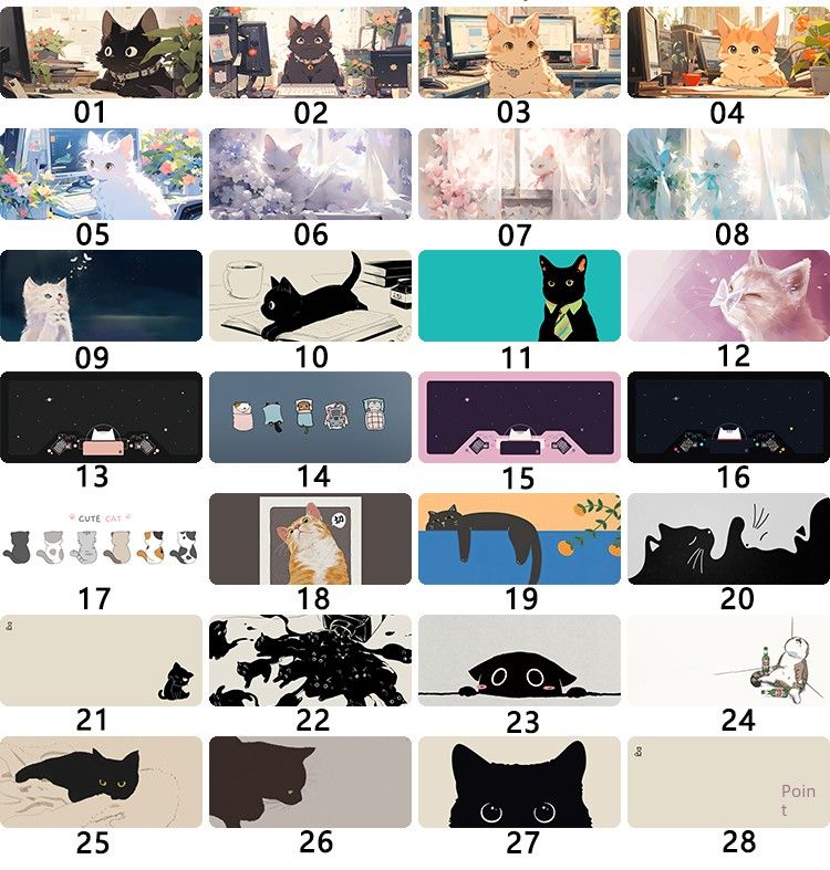 Mauspad Übergroße Katze Jungen und Mädchen Büro Niedliche Cartoon E-Sports Spiele Computer Anime Net Red Buch Tischmatte_voghion.com