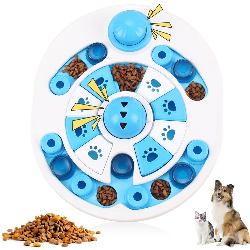 Puzzle Dispensing Ball Hide Food Toy Cat Dog Boredom Relief Artifact Sniffing Mat Training Intelligence Slow Feeder Dish_voghion.com