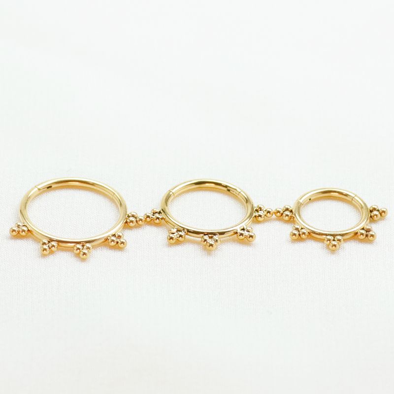 F136 Anello al naso in titanio Elica Cartilagine Clicker Setto Trago piercing Zircone Donna 16G Orecchini Sezione incernierata Gioielli per il corpo_voghion.com