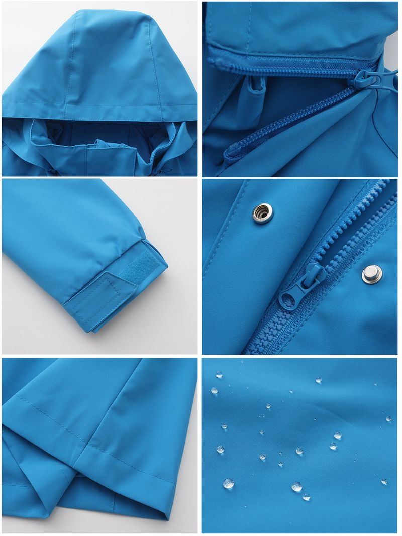 Trench-coat léger et imperméable à capuche amovible pour femme, veste décontractée à manches longues pour le printemps et l'automne, coupe-vent de voyage ample_voghion.com