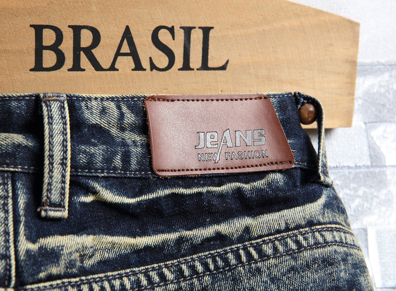 Herren-Jeans-Shorts, Retro-zerrissene, schmale, verkürzte Herren-Patch-Hose_voghion.com