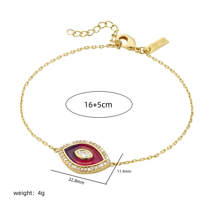 Bracciale con perline a forma di occhio mistico per uomo e donna - Gioielli alla moda ispirati ai tarocchi con smalto colorato a goccia e pietre scintillanti. Bracciale con occhio colorato popolare._voghion.com