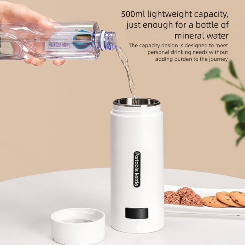 Portable Travel Electric Kettle, Small Mini Fast Boil Water Boiler For Dormitory Student Home Hotel Use_voghion.com