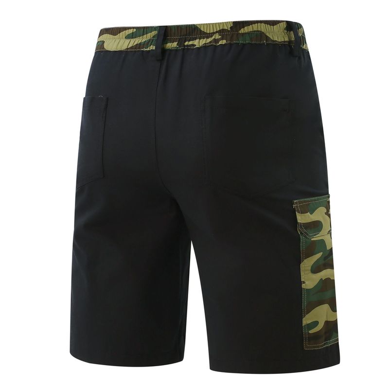 Spring And Summer Main Promotion New Men's Block Multi-Pocket Fashion Trendy Contrast Color Versatile Cargo 5-Point_voghion.com