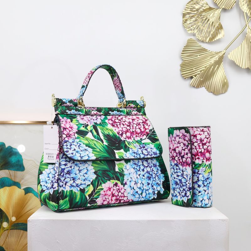 Elegante bolso tote de PU estampado para mujer: moderno bolso con estampado floral y animal, amplio interior, correa desmontable y múltiples bolsillos._voghion.com