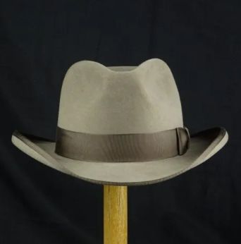 Sheep felt with woven tape decoration top pure wool jazz hat_voghion.com