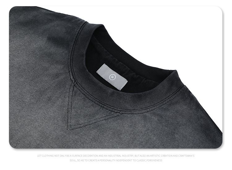 SUP Men's Wear | 2024 Spring/Summer New Product Trendy Brand American Gradient Triangle Patch Short sleeved T-shirt_voghion.com