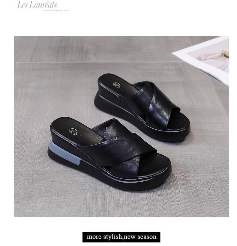 Bread Cool 2025 Summer Jaunas čības ar biezu apakšu, vienas līnijas sieviešu priedes kūka Slope Modes augstpapēžu sandales_voghion.com