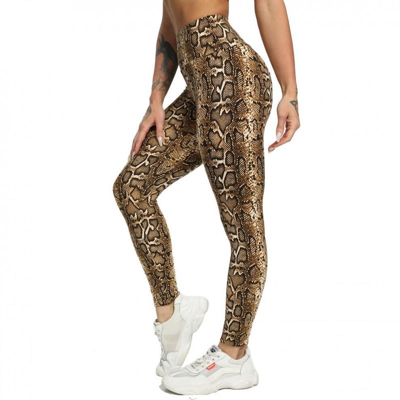 Women's yoga Pants Leopard Print Large Size Printed Pocket Slim Butt Lifting Sports Yoga Pants Leggings XY6645_voghion.com