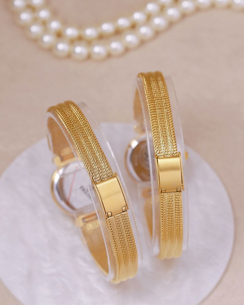 Women's Elegant Wheat Ear Design Luxury Quartz Watch With Mineral Crystal And Stainless Steel Clasp Temperament Women's Watch_voghion.com