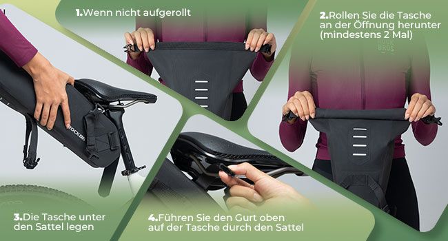 Borsa da sella ROCKBROS 3L, borsa portapacchi per bicicletta, borsa da viaggio per biciclette_voghion.com