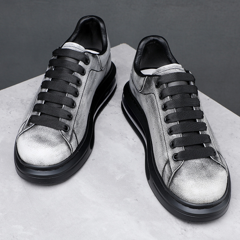 Air Cushion Small White Shoes Men S New Korean Version Of The Thick Bottom Heightening Sports And Leisure Shoes Retro Old Sneakers_voghion.com