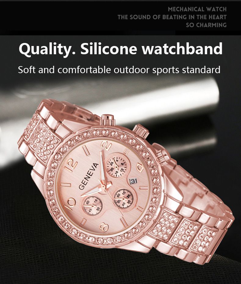 Elegant Stainless Steel Quartz Watch With Mineral Glass, Water Resistant, Luminous Hands, And Butterfly Clasp For Women_voghion.com