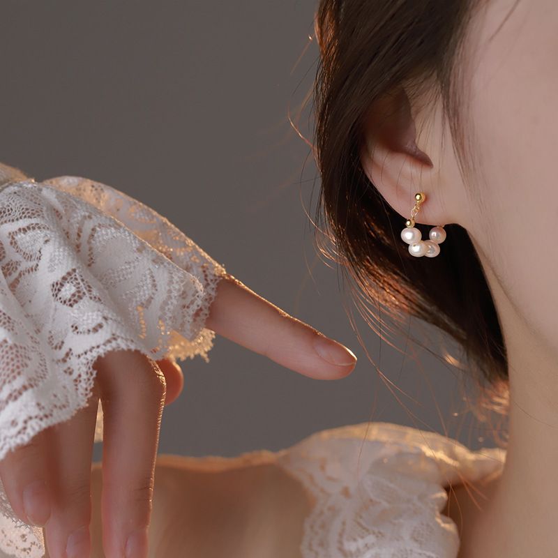 Orecchini con perline design di nicchia orecchini retrò in un unico pezzo a due pezzi orecchini di perle barocche commercio all'ingrosso dolce_voghion.com