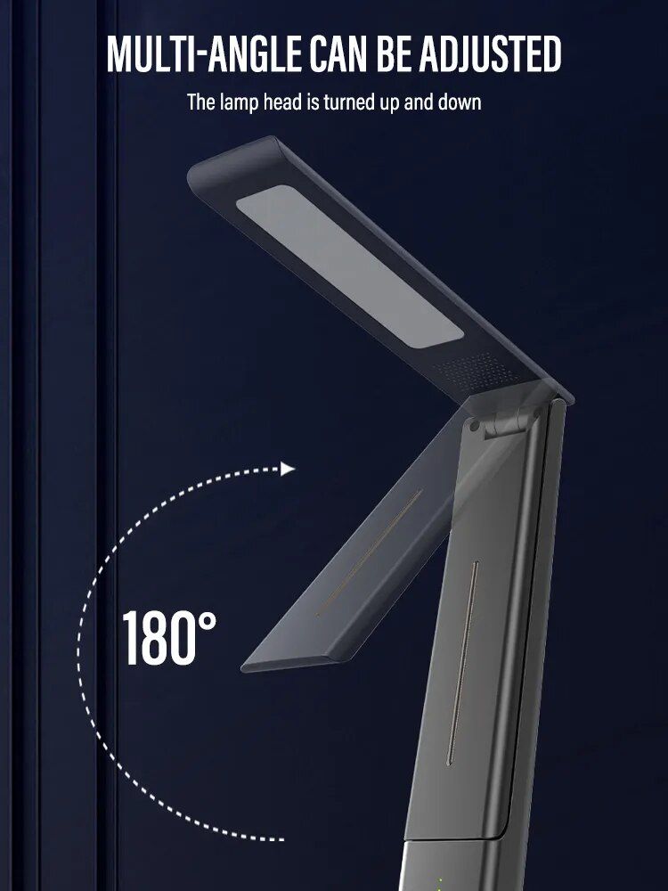 LED Folding Desk USB Charging Touch Control Dimmable Desktop Eye Protection Reading Study Office Bedroom Bedside Lamp_voghion.com