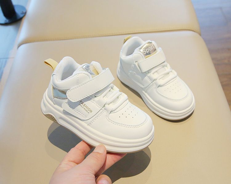 Nya små vita flickskor High Top Pojkar Casual Board Shoes Mjuka sulor Babyskor_voghion.com