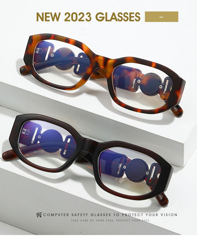 Damenbrillen Moderne Retro-Sonnenbrillen High-End-Damen-INS-Stil All Match Trendy Flat Glasses_voghion.com