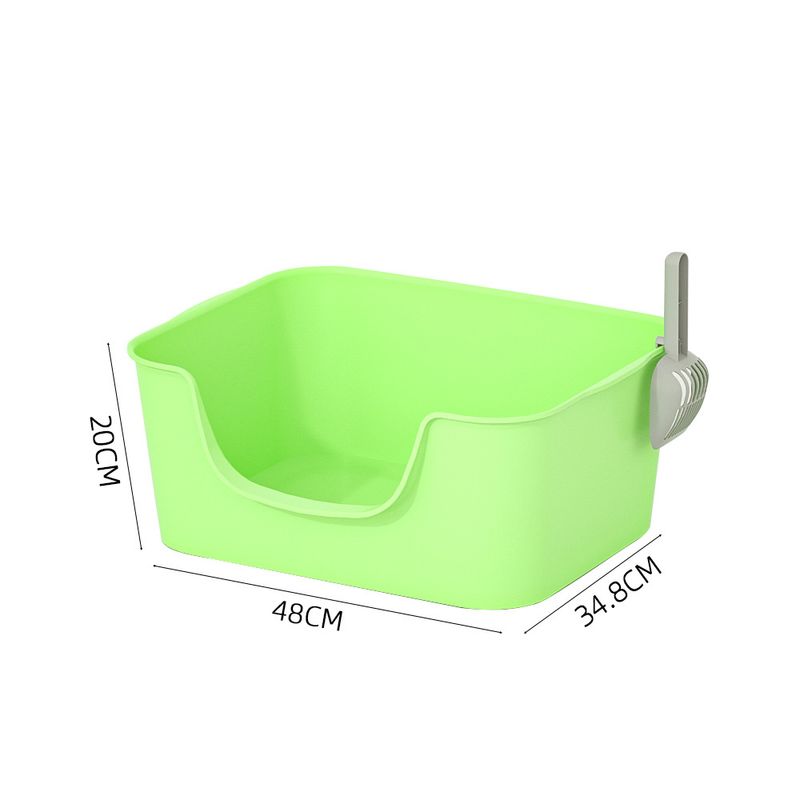 Quadratische Box, groß, mittel, halbgeschlossene Badewannentoilette, spritzwassergeschützt, integrierte Katzentoilette_voghion.com
