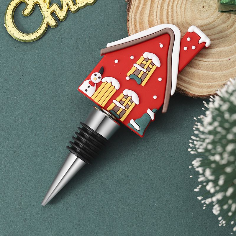 Cross-border European and American small gift Christmas Gift Party party return Christmas tree sealed fresh wine stopper_voghion.com