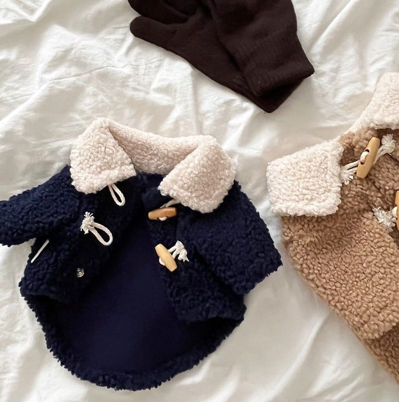 Autumn and Winter thickened warm dog cat buckle polar fleece coat Teddy Yorkshire bear small puppy clothes_voghion.com