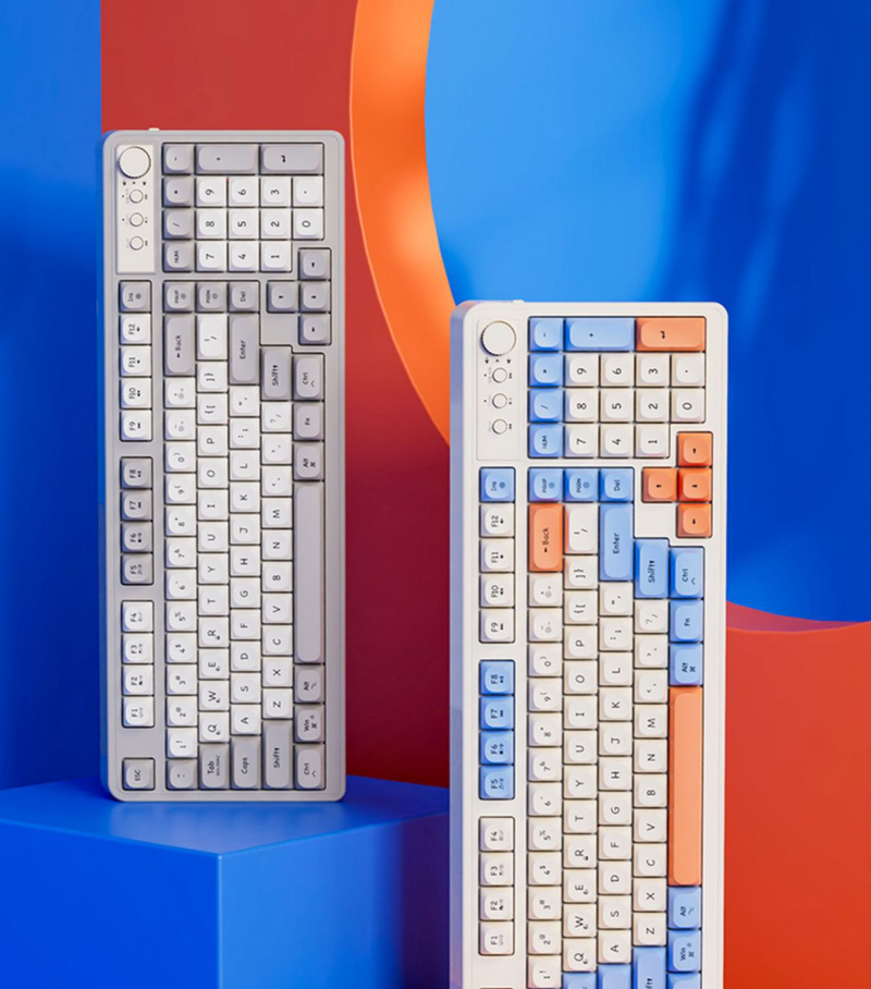 Forerunner V1 Wireless Bluetooth Dual-Mode Keyboard Mouse Silent Mechanical Feel Office Gaming High Aesthetic For Girls_voghion.com