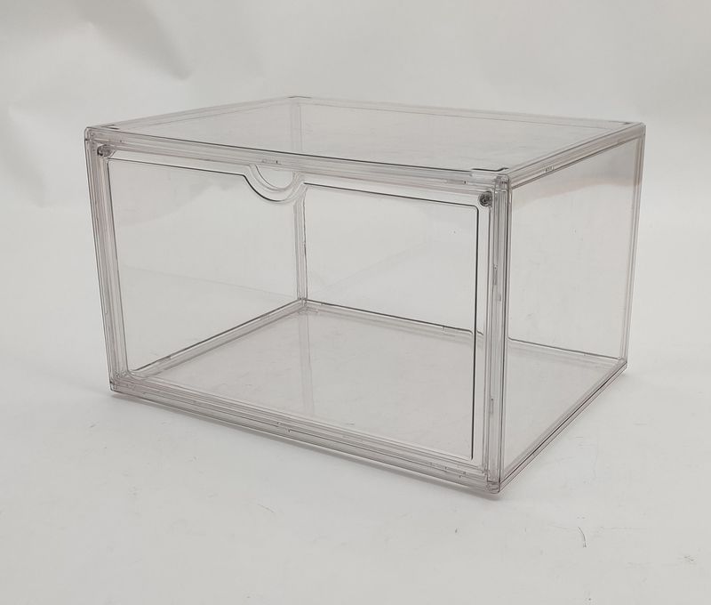 Scatola portascarpe in PET extra spessa - Organizzatore per cassetti pieghevole in plastica trasparente per scarpe da ginnastica e stivali (soluzione salvaspazio e impilabile per riporre le scarpe)_voghion.com