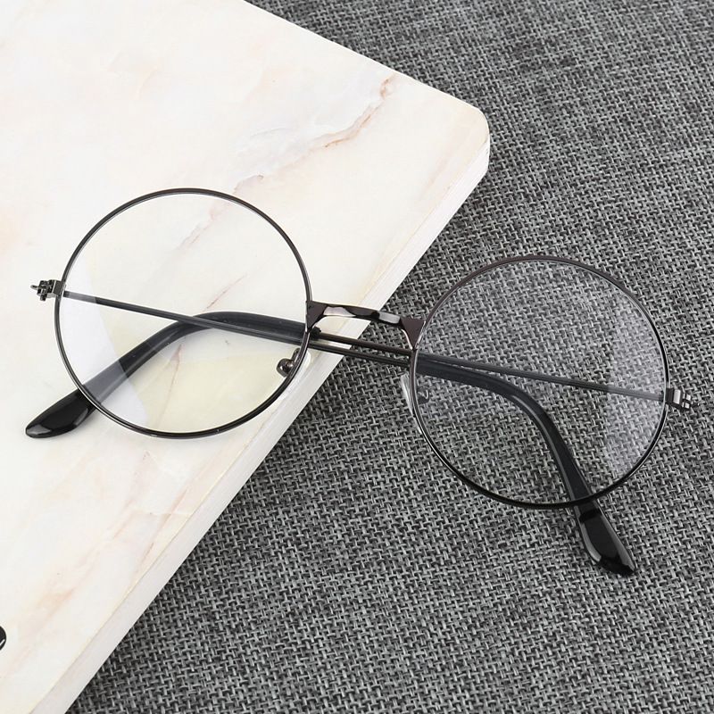 Men's And Women's Retro Round Anti Blue Light Computer Reading Games, Eye Protection, Decorative Glasses, Party Travel_voghion.com