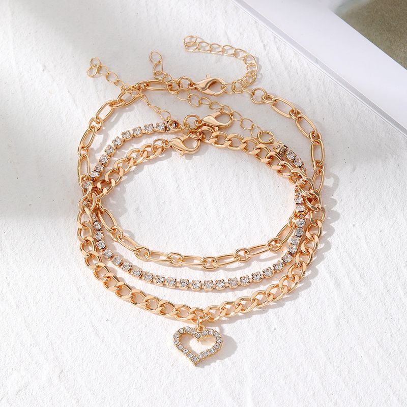 Bohemian Ethnic Fashion Jewelry Temperament Multi-layer Metal Foot Decoration Retro Creative Snake Chain Beach 4-piece Set Anklet Body Chain Women_voghion.com