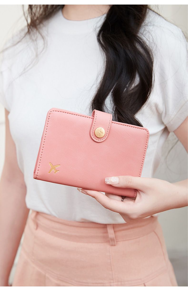 Portafoglio portapassaporto con blocco RFID – Organizer per documenti da viaggio sottile ed elegante con scomparto con cerniera di sicurezza, elegante custodia per documenti e custodia protettiva_voghion.com