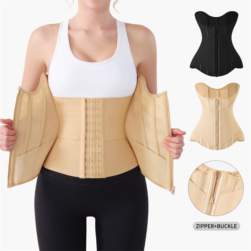 VoleFox Womens Yoga Belt Zipper Waist Trainer For Tummy Control Workout Slimming Waist Cincher For Hourglass Shape_voghion.com