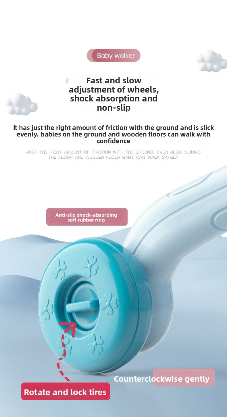Andador de juguete para bebés, estación de apoyo para que los bebés aprendan a caminar, carrito, andador antivuelco_voghion.com
